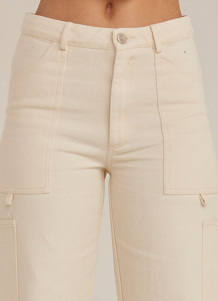 Postcard Drill Carpenter Pant - Ivory