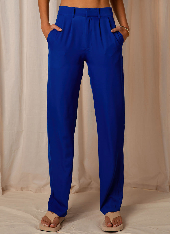 Set The Tone Suit Pants - Cobalt