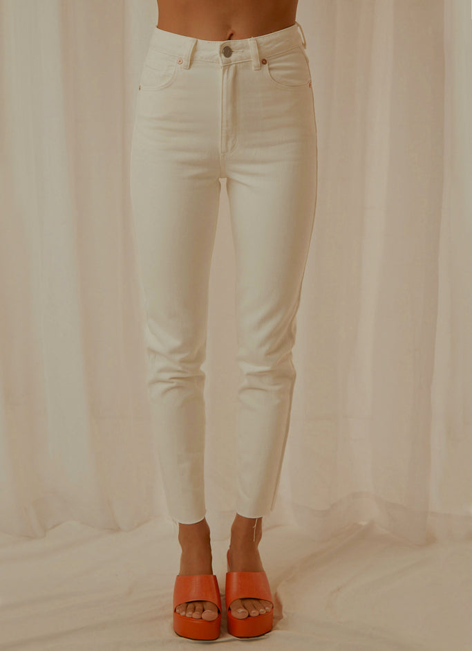 A 94 High Slim Jean - White Fade