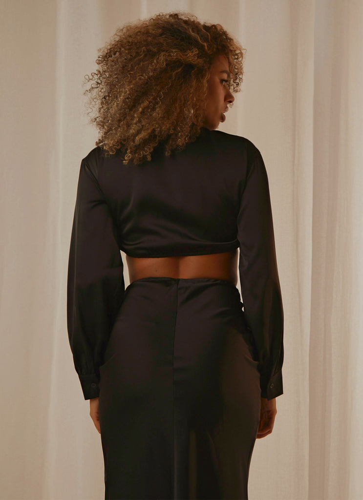 Special Effects Crop Top - Black