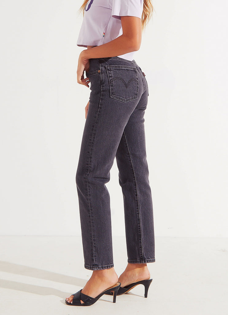 Cabo Grey Straight Leg High Waisted Tailored Pant