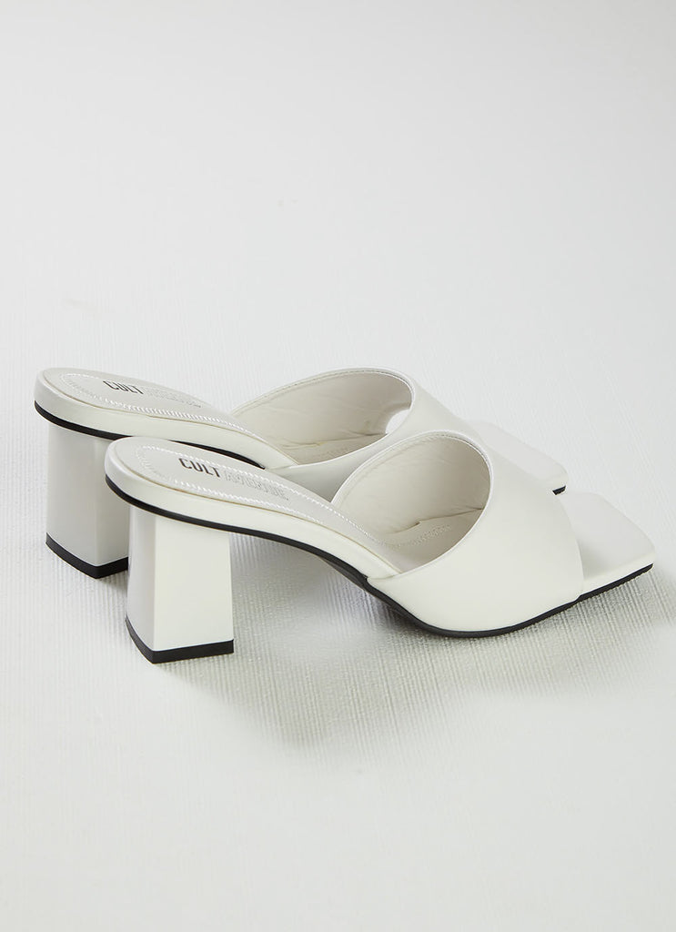 Dixie Mule Heel - White