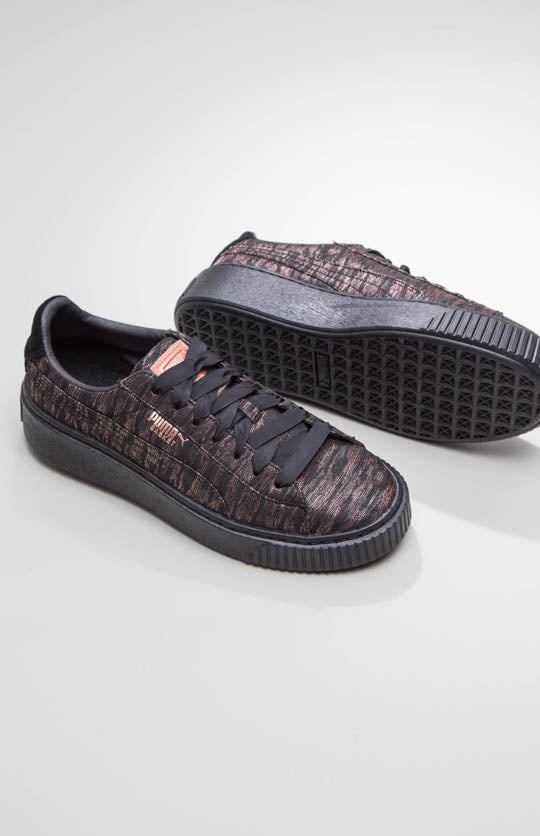 Basket Platform VR Womens Sneaker - Puma Black & Black