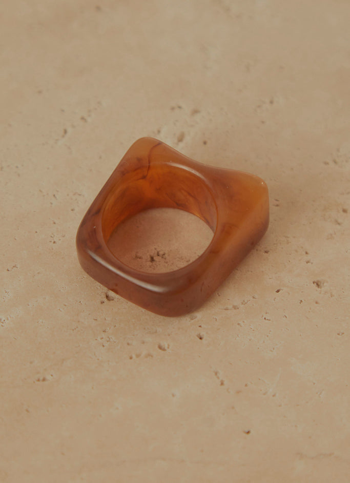 Art House Resin Ring - Sepia