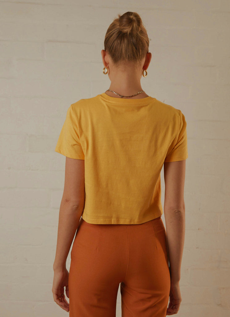 Cropped Jordie Tee - Sunrise Amber