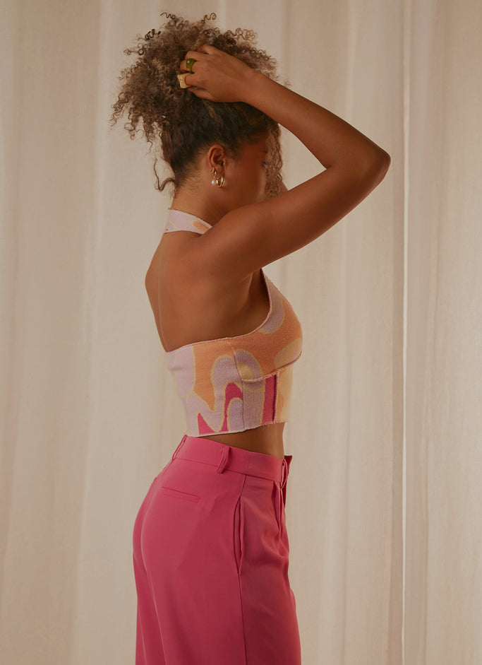 Thrill Bound Overlock Crop - Psychedelic