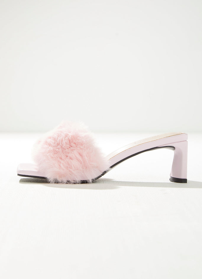 City Limits Fluffy Heel - Baby Pink