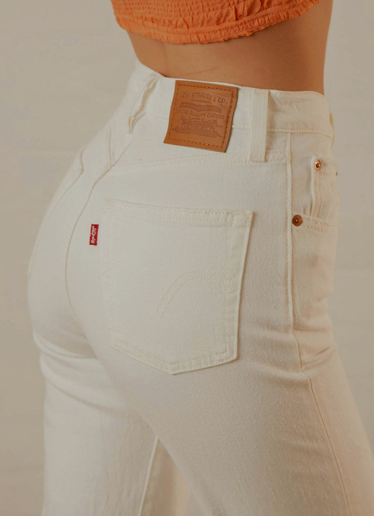 Ribcage Straight Ankle Jeans - Cloud Over