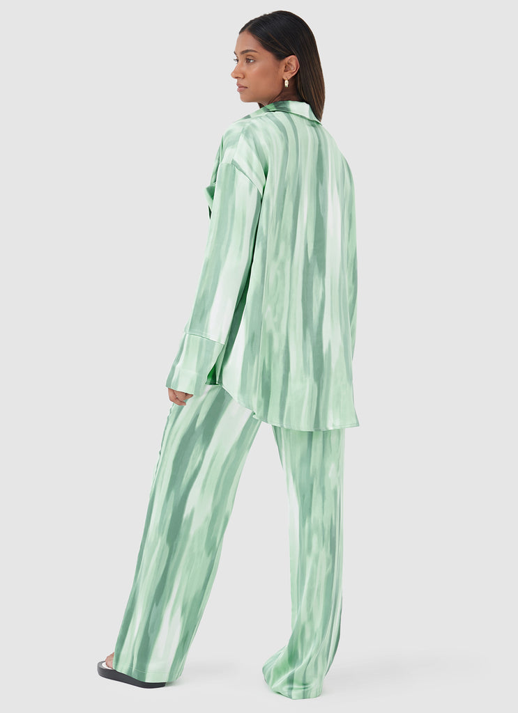 Norma Trousers - Green Dye Print