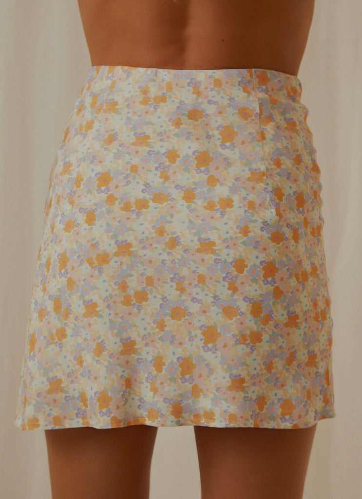 Pasadena Skirt - Peach Floral