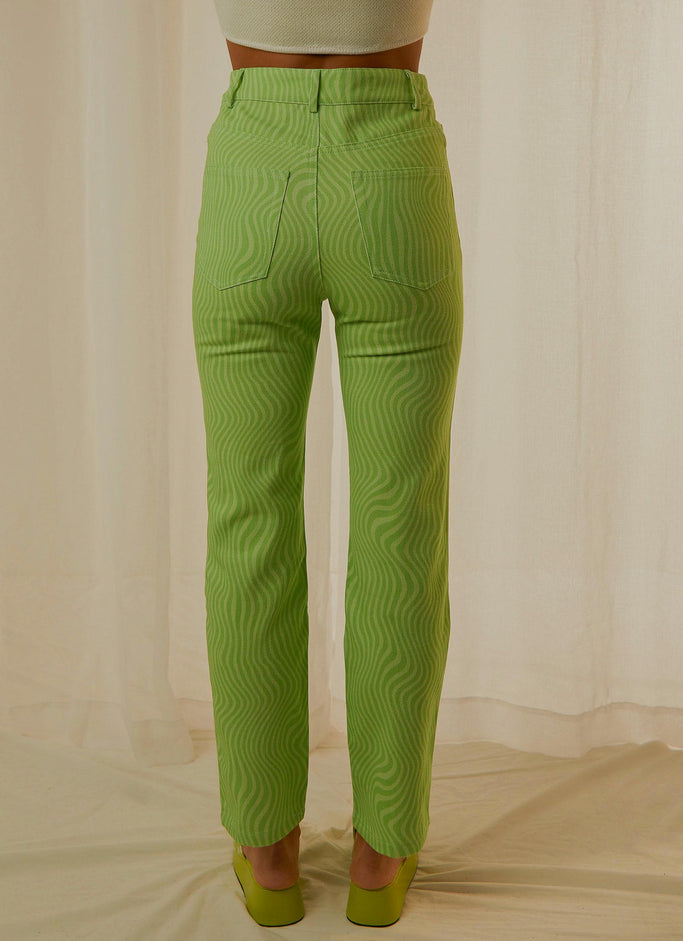 Electric Avenue Pants - Lime Wave